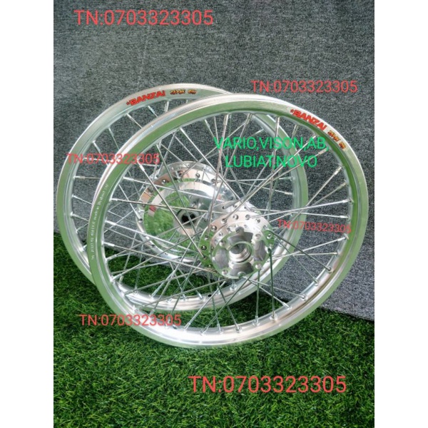 CẶP BÁNH CĂM VARIO,VISON,AB,LUBIAT,NOVO, CLICK, MIO NIỀN NHÔM BAN ZAI ,DALE,SOLUTE THÁI CĂM ĐÙM MẠ CROM GẮN NHƯ ZIN