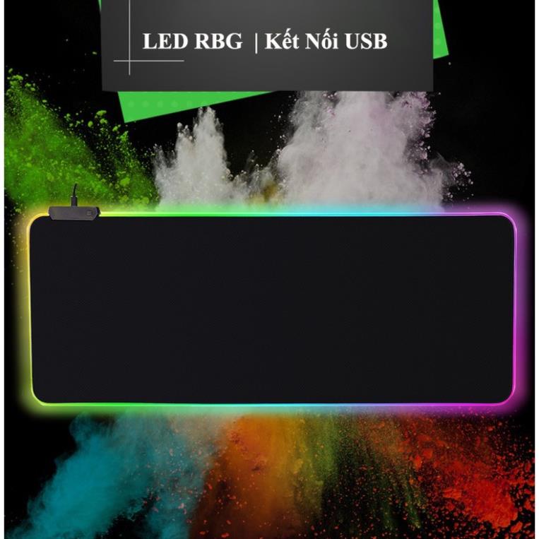Bàn Di Chuột, Lót chuột, tấm di chuột cỡ lớn LED RGB SIÊU ĐẸP Chống Nước 80x30cm