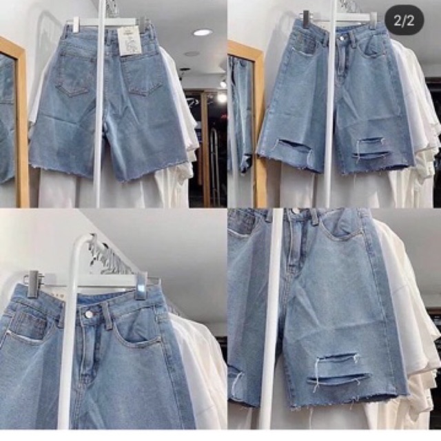 🔅Short Jeans Ngố Rách 3 Line