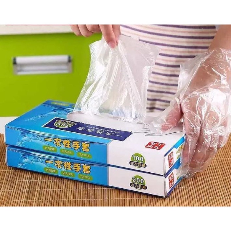 Găng tay xốp -  Găng tay nilon - Bao tay nilon dùng 1 lần làm bếp tiện lợi vệ sinh LOẠI TỐT LOẠI DÀY VÀ DAI