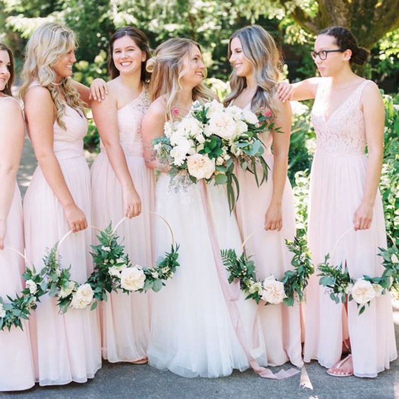 Vòng Dream Catcher Bằng Sắt Màu Vàng Kim 15-40cm Tự Làm Vòng Hoa Trang Trí Đám Cưới