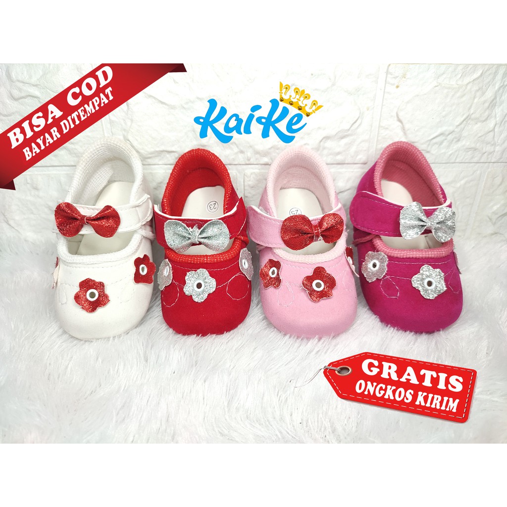 Giày Bốt Kaike Chất Lượng Cao Dễ Thương Cho Bé Gái 0-12 Tháng Tuổi KIK 001