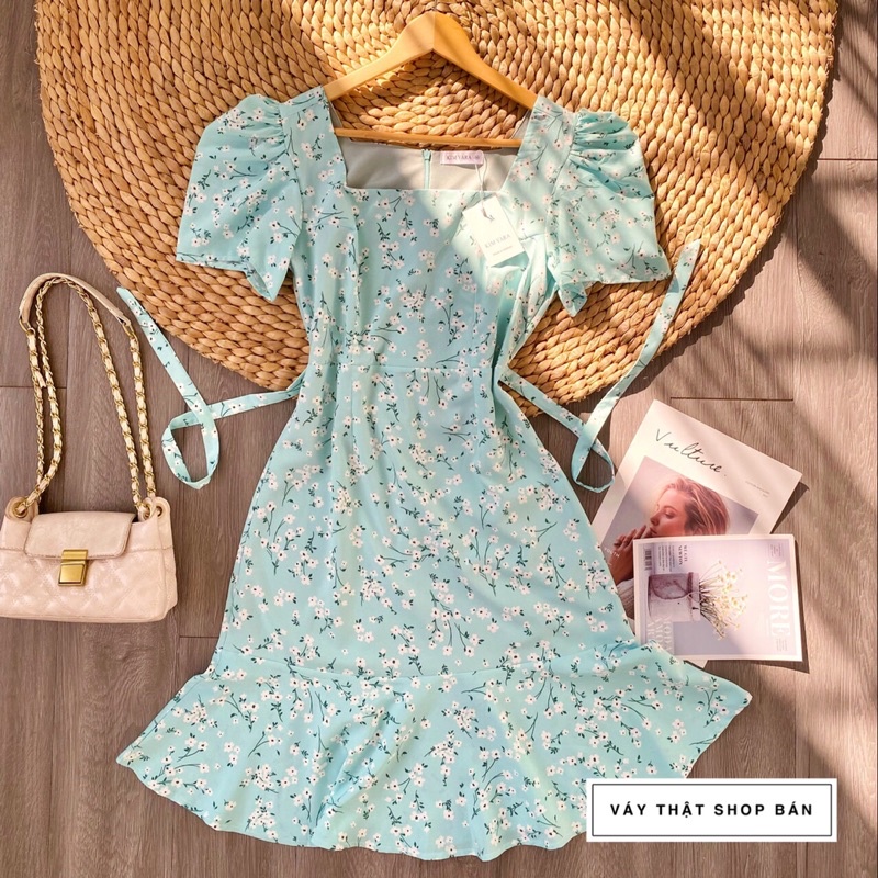 [Mã FAMARAL1 giảm 10K đơn 50K] VÁY CỔ VUÔNG TAY CÁNH TIÊN TÙNG ĐUÔI CÁ MIDI - NA4 | BigBuy360 - bigbuy360.vn