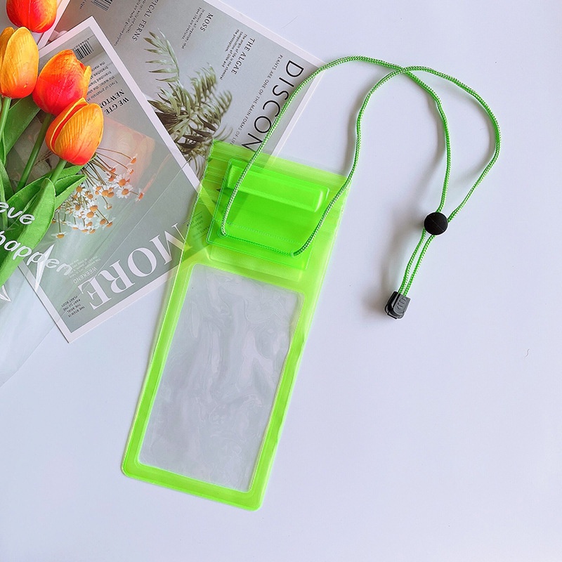 Túi Đựng Điện Thoại Bằng PVC Trong Suốt Chống Thấm Nước Có Thể Gấp Gọn Tiện Dụng Khi Đi Bơi