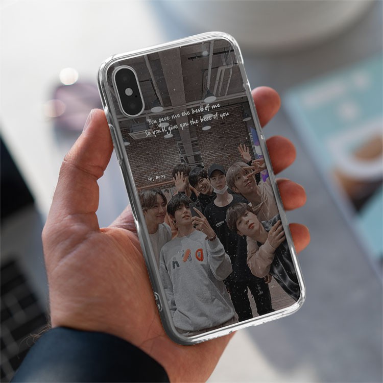 Ốp lưng iphone silicon Idol KPOP BTS Hi army BLUBTS0213