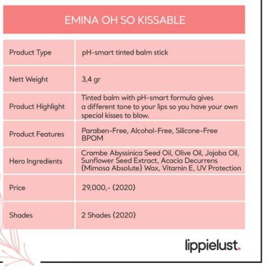 (hàng Mới Về) Son Môi Dưỡng Ẩm 3.3 Emina Oh So Kissable | BigBuy360 - bigbuy360.vn
