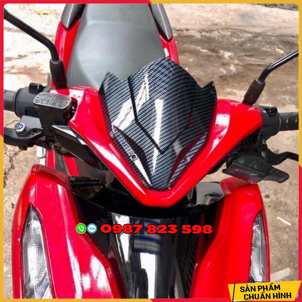 Ốp Đầu - Mão Sói Winner X , RXS Malaysia , Vario 18 - 21  Carbon Kiểu Sói