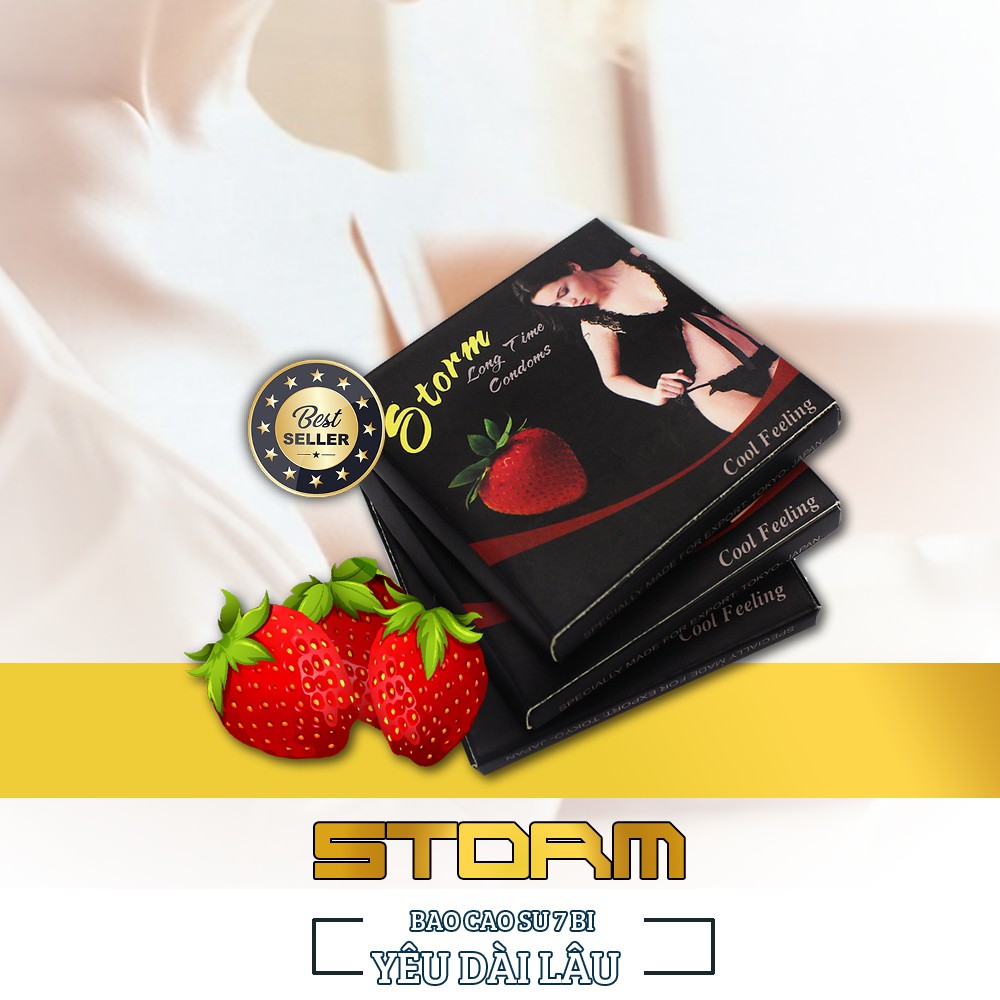 [Che Tên SP] Combo 5 Bao Cao Su Bi Gai Storm Có 7 Bi Ở Đầu [Mua 5 Tặng 1] Hộp 1c - Dòng Bcs Siêu Sướng [Chính Hãng]