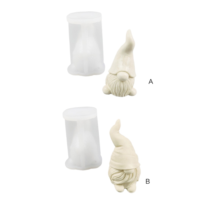 Khuôn Làm Nến / Xà Phòng Hình Ông Già Noel / Chú Lùn 3D DIY