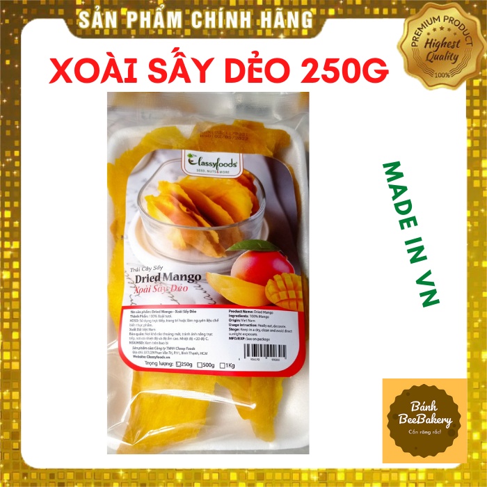 Xoài sấy dẻo loại 1 ít đường [túi 250g]