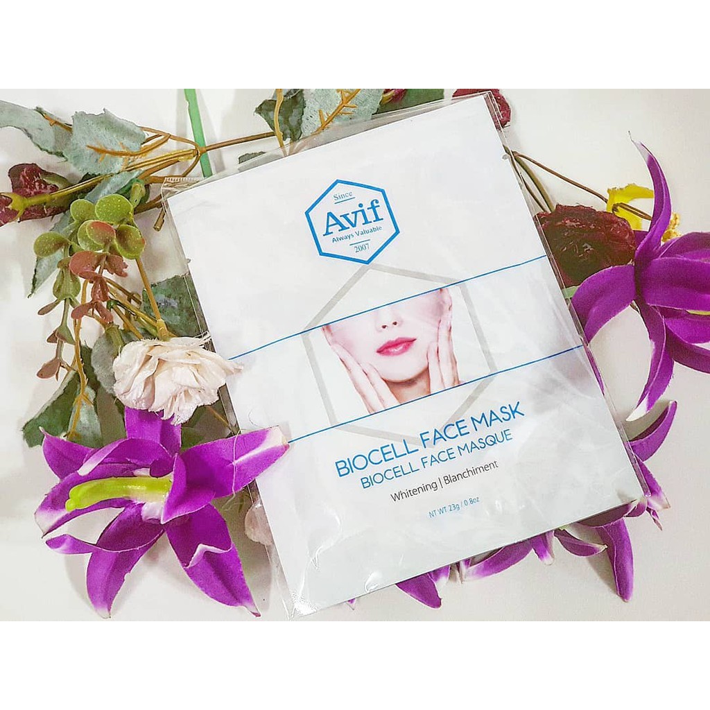 Mặt Nạ Avif Biocell Whitening Face Mask Dưỡng Trắng Da 23g