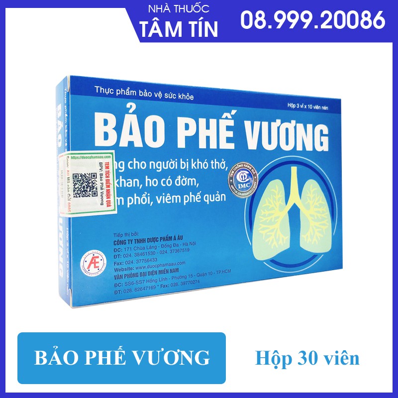 [CHÍNH HÃNG TÍCH ĐIỂM NHẬN QUÀ ] Bảo Phế Vương - Viêm Phổi, Viêm Phế Quản Không Còn Là Nỗi Lo