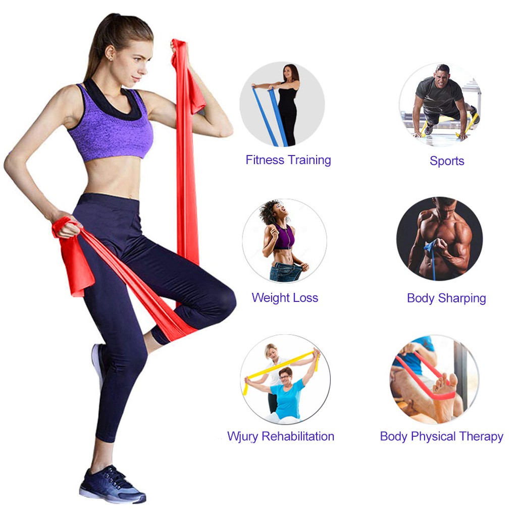 Set 3 Dây Kháng Lực 1.5m Dùng Để Hỗ Trợ Các Bài Tập Thể Dục / Yoga