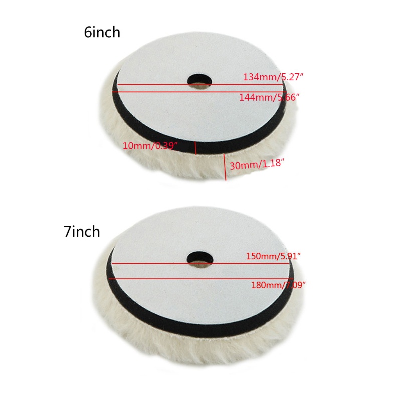 Miếng Len 6&quot;/7&quot; Đánh Bóng Xe Hơi Chuyên Dụng