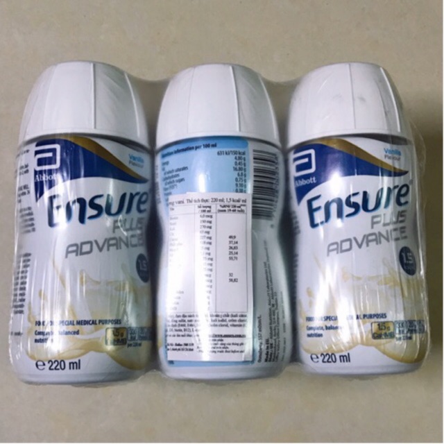 Lốc 6 Chai Sữa Nước ENSURE PLUS ADVANCE 220ml Date 10/2022