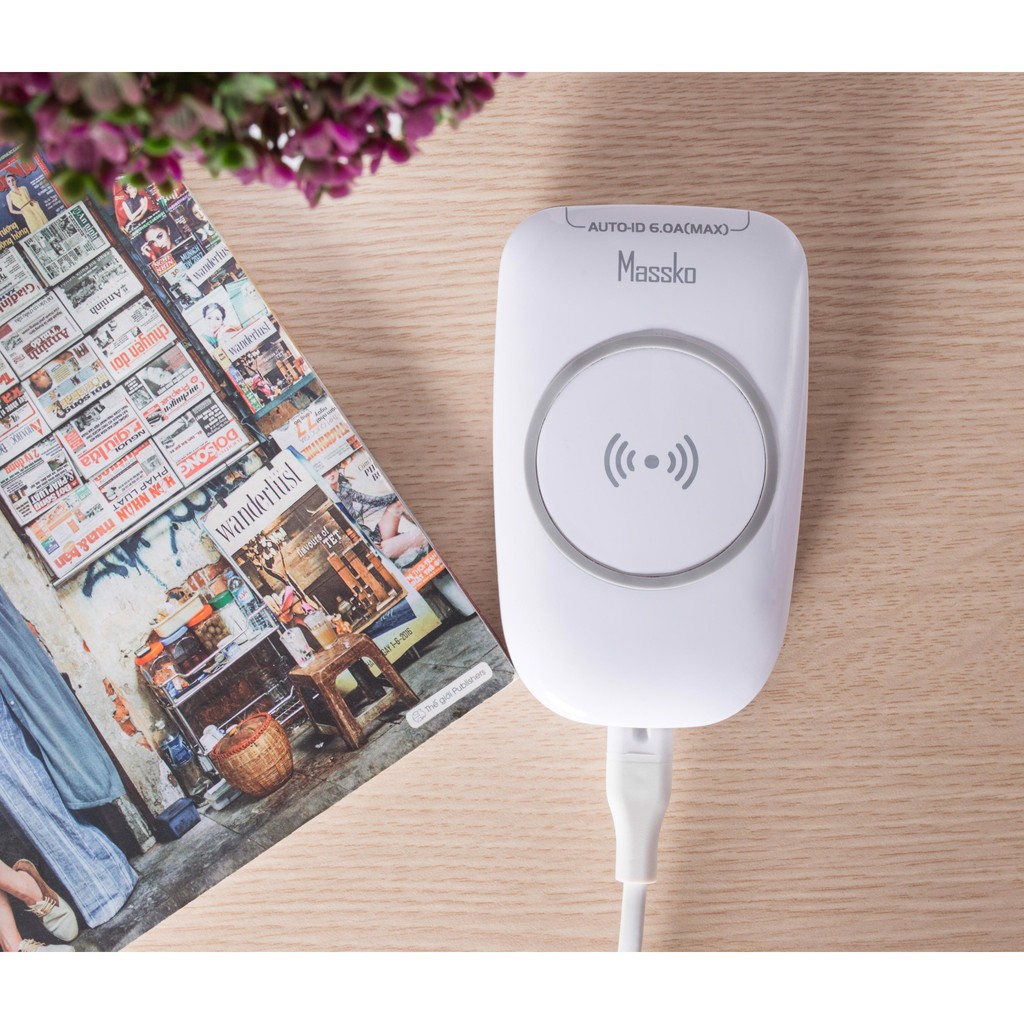Sạc Không Dây 5 Cổng USB MASSKO - LIFE CA201