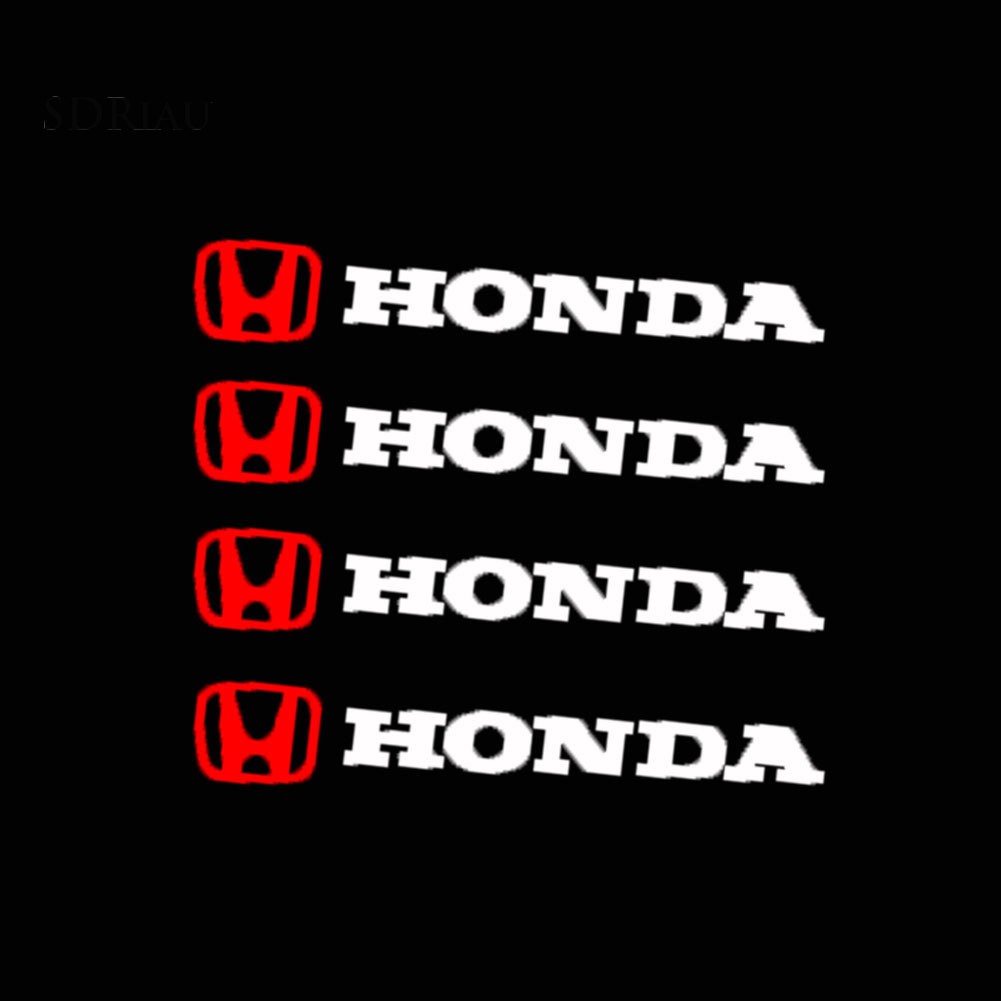Set 4 nhãn dán xe hơi kiểu Logo Honda phản quang độc đáo