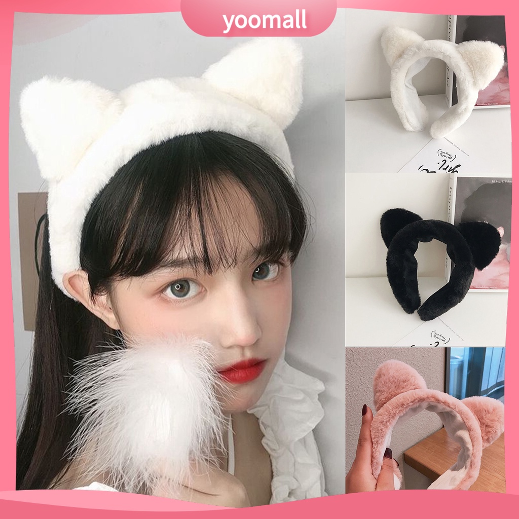 Băng Đô Cài Tóc Hình Tai Mèo Đơn Giản Cho Nữ