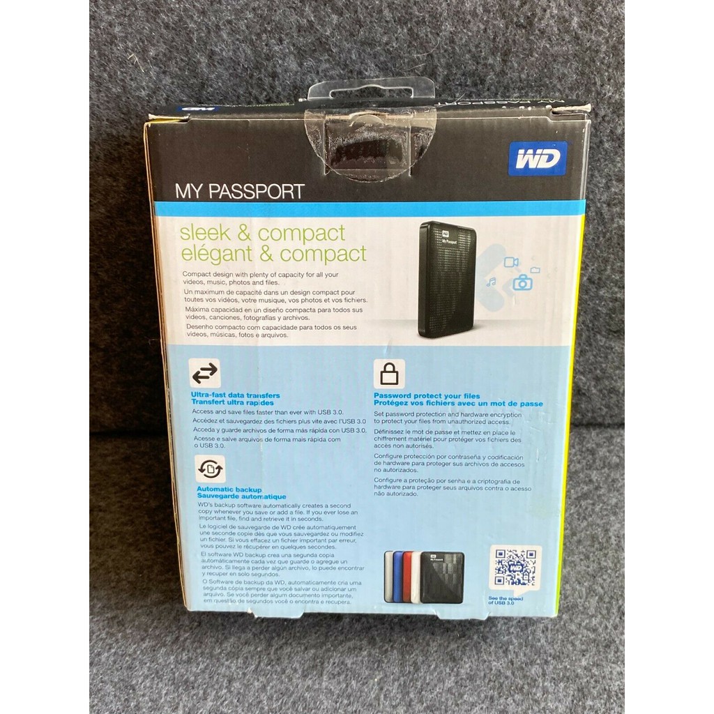 Ổ cứng di động HDD Box WD PASSPORT 500GB 1TB 2TB 2.5” USB 3.0