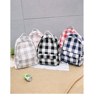 [Thanh lý xả kho] Bộ balo + ví caro ! ba lô vải nữ thời trang, đẹp - dùng đi chơi, đi học, du lịch, phượt