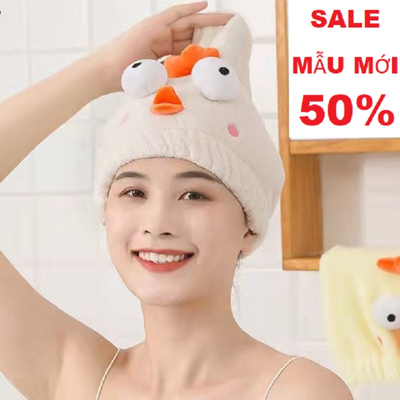 (Bán Buôn Sỉ) Mũ nón trùm ủ hấp tóc siêu thấm hút nước hình thú ngộ nghĩnh cao cấp ( #mũ_ủ_tóc )