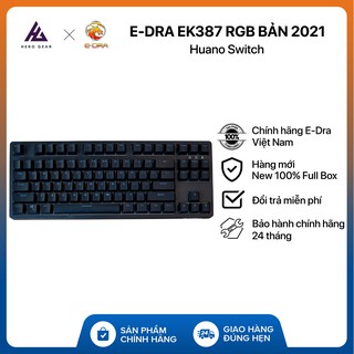Bàn phím cơ EDRA EK387 RGB Phiên bản 2021 - Huano Switch - Kết nối USB Type-C - Hàng chính hãng