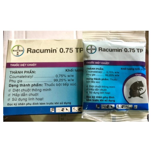 THUỐC DIỆT CHUỘT RACUMIN 0.75 TP