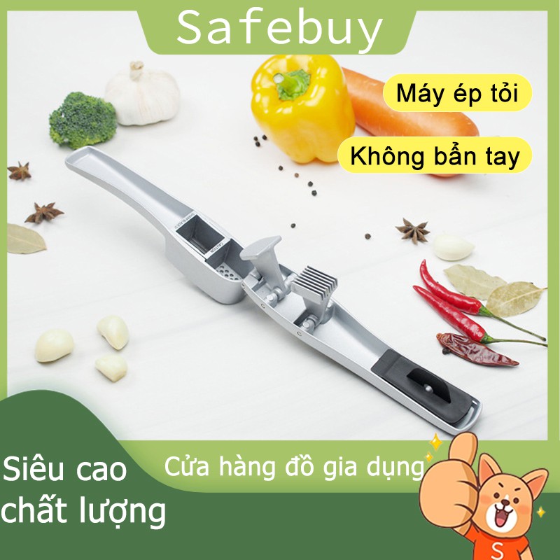Máy ép, thái, đập tỏi 2 trong 1 inox, tay cầm mềm không làm đau tay, dễ dàng vệ sinh | BigBuy360 - bigbuy360.vn