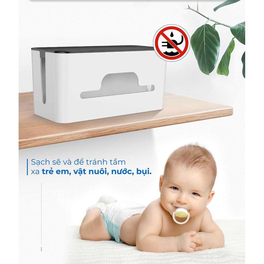 Hộp nhựa đựng ổ cắm điện UGREEN LP110 nhựa ABS siêu bền và chống cháy