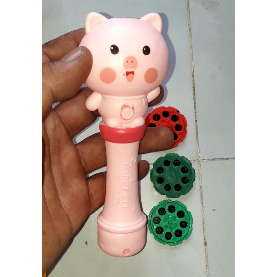 Một cái đèn pin gọi để xem ảnh động vật kèm 3 miếng để xem bằng nhựa