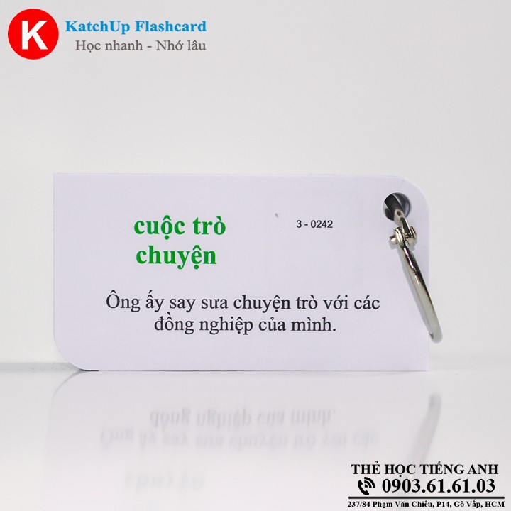 Bộ KatchUp Flashcard 3000 từ tiếng Anh B -High Quality - Trắng (04BT)