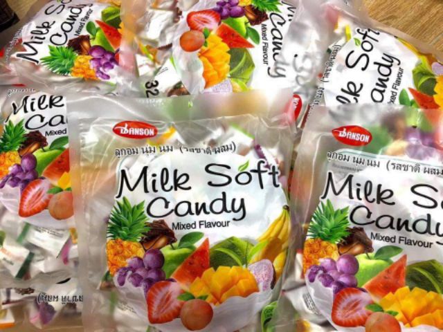 Kẹo sữa trái cây milk soft candy Thái Lan