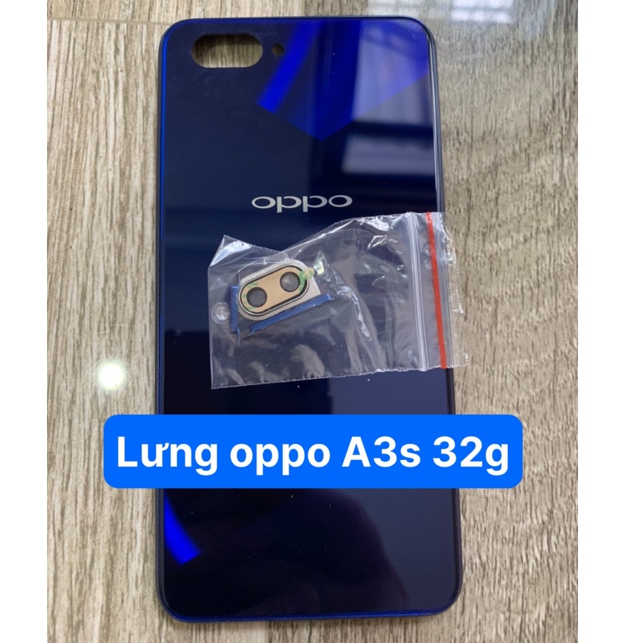 Lưng Vỏ, nắp lưng, khung xương điện thoại oppo A3s - 32g / sim trên ( miếng lưng, phím bấm, kính camera)