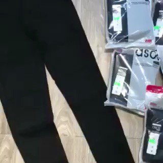 Quần legging dài cotton thái nâng mông cạp cao siêu hot siêu co giãn 4 chiều màu đen - Quần legging lưng cao mặc đi học