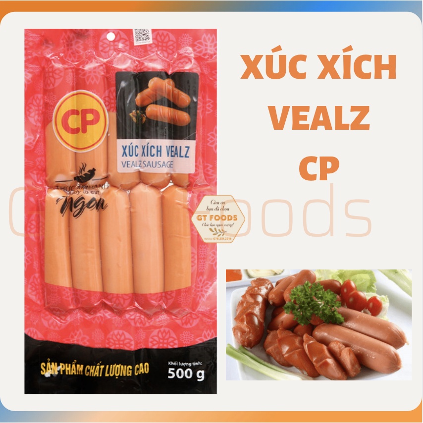 Xúc xích CP Vealz hảo hạng gói 500g 10 cây (CHỈ GIAO HCM)