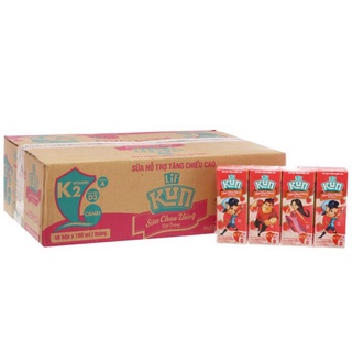 Thùng 48 hộp sữa kun lúa mạch, cam, dâu loại 180ml