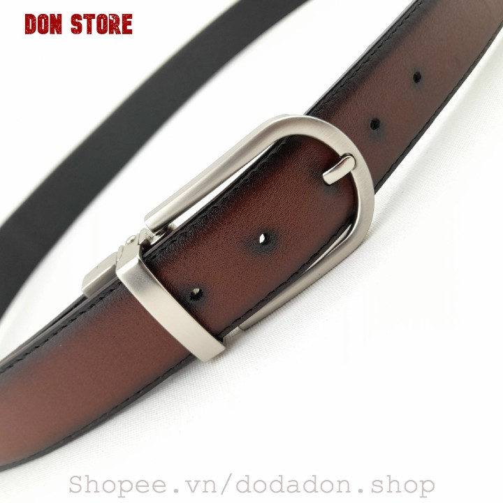 [HOT] Thắt Lưng Nam Kiểu Kim Cài Cao Cấp Chất Liệu Da Bò Thật 100% May Viền 3 Lớp Bền Bỉ (BH 12 THÁNG)