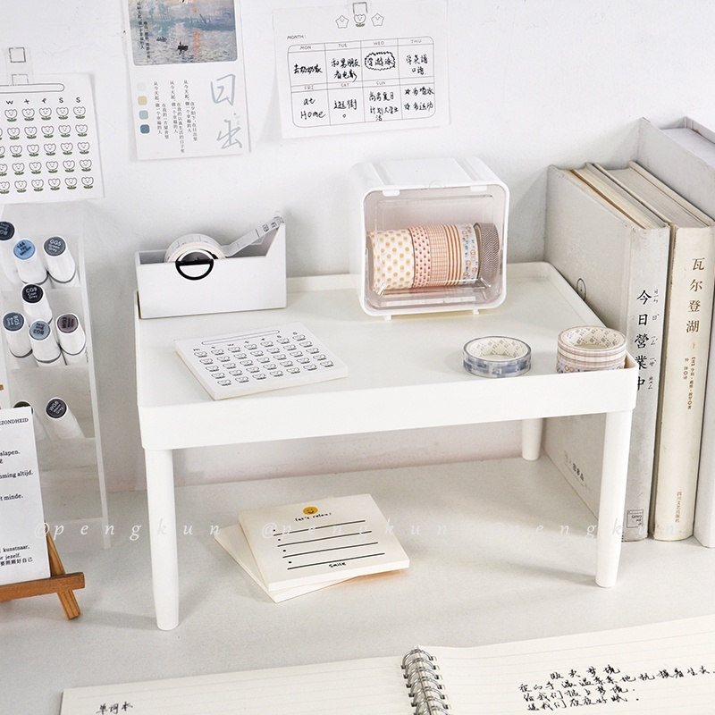 Giá Đựng Đồ Hai Tầng Đơn Giản Sắp Xếp Gọn Gàng Để Bàn Ký Túc Xá / Văn Phòng Phẩm