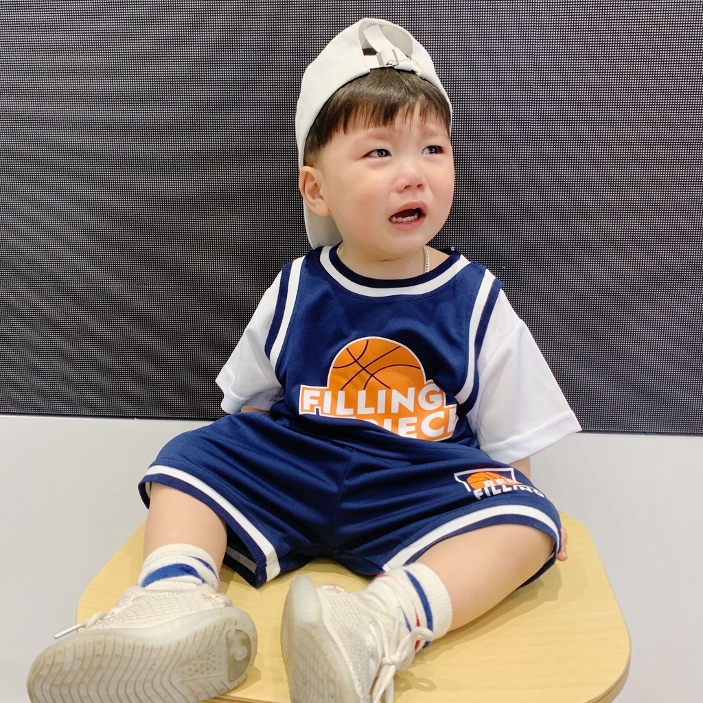 Bộ thể thao Filling cho bé trai bé gái phong cách bóng rổ 2 màu B71-21210
