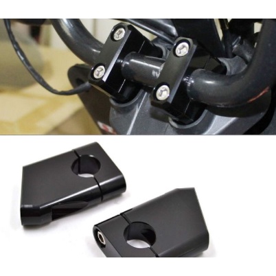 Gù Nâng Ghi Đông chân Xéo - Tay Lái Moto - Nhôm CNC Nguyên Khối - Dày - Cứng Cáp