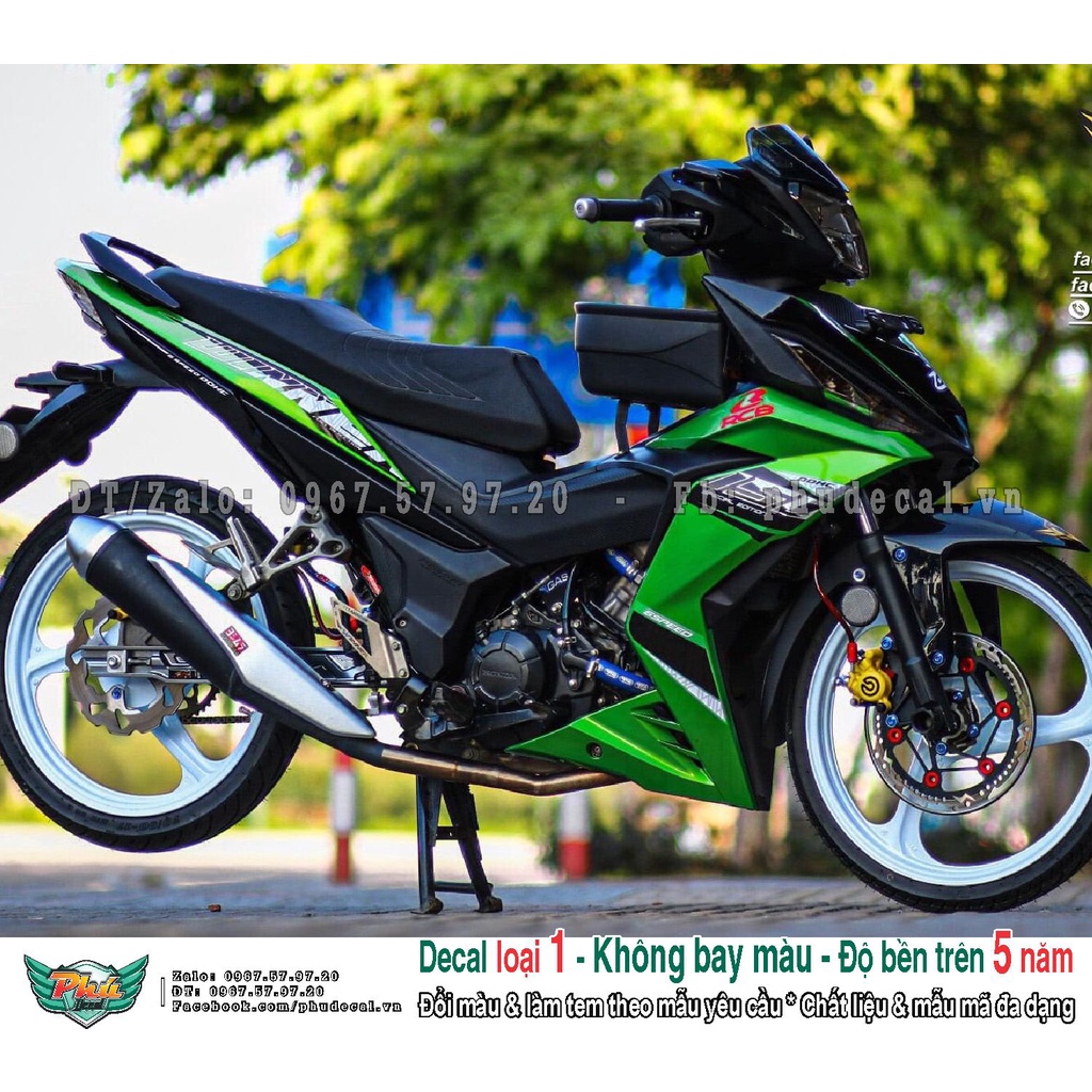 Tem rời xe Winner Xanh đen Y15 (A)