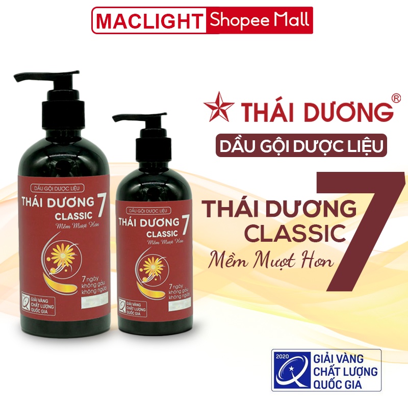 Dầu gội dược liệu Thái Dương 7 Classic 100ml / 250ml - Mẫu mới