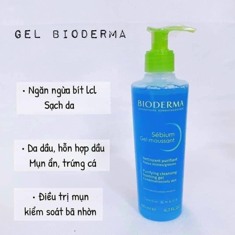 Sữa rửa mặt Bioderma Sebium Cleansing Foaming Gel 200ml