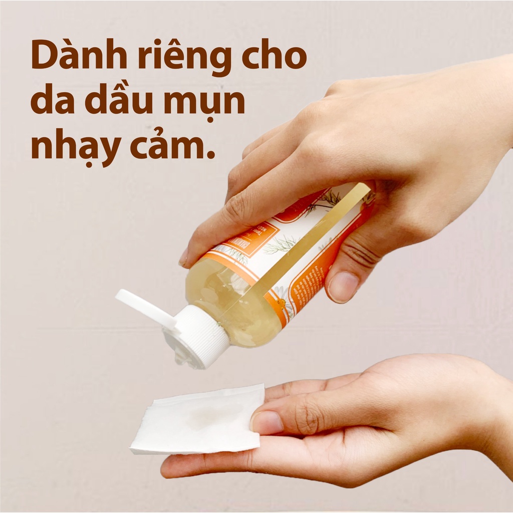Nước Hoa Hồng Toner Hoa Cúc &amp; AHA Ngừa Mụn, Giảm Dầu Dành Cho Da Dầu Mụn MILAGANICS 250ml (Chai)