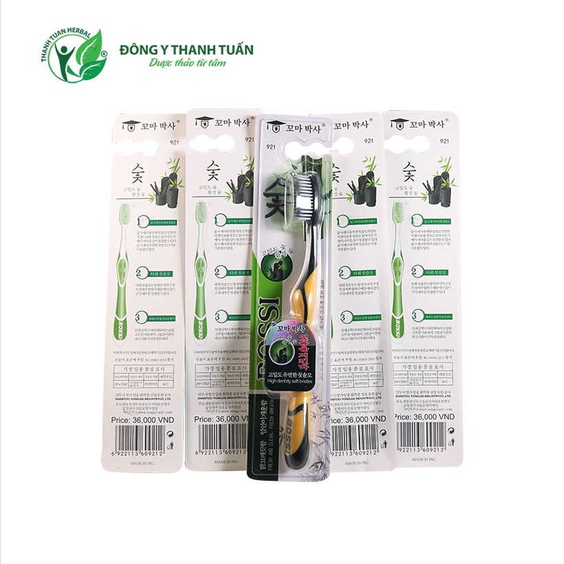 [New]Combo 5 Bàn Chải Đánh Răng BOSSI Than Tre Hoạt Tính Hàn Quốc