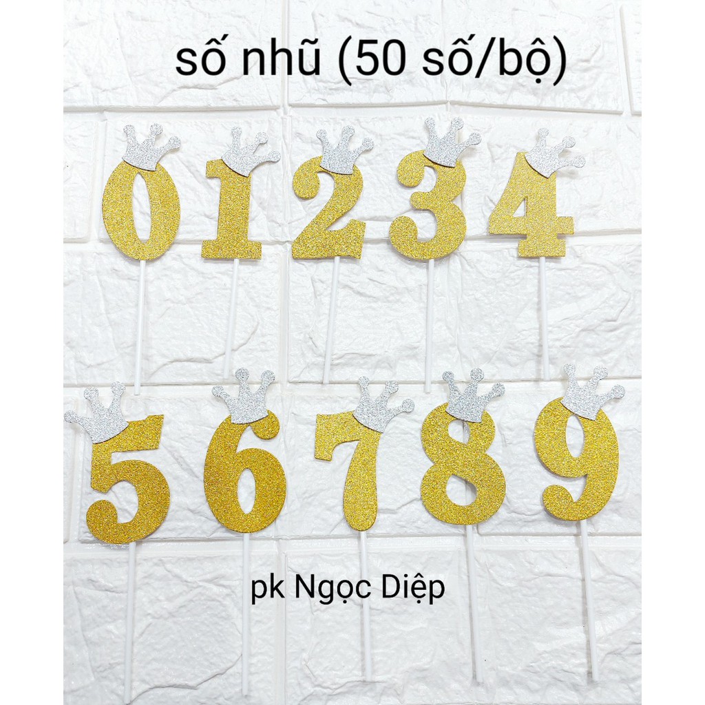 Bộ số nhũ HD (0-9) (50 số/bộ)