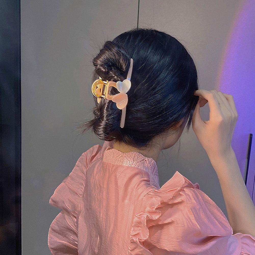 Kẹp Tóc Càng Cua Hình Trái Tim Phong Cách Vintage Cho Nữ Giá Đỡ