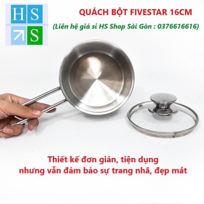 (Bán sỉ) Nồi quấy bột FIVESTAR 16cm (3 đáy) , Nồi nấu cháo dùng đươc bếp từ, Quánh nấu ăn cho bé chống dính dùng đa năng