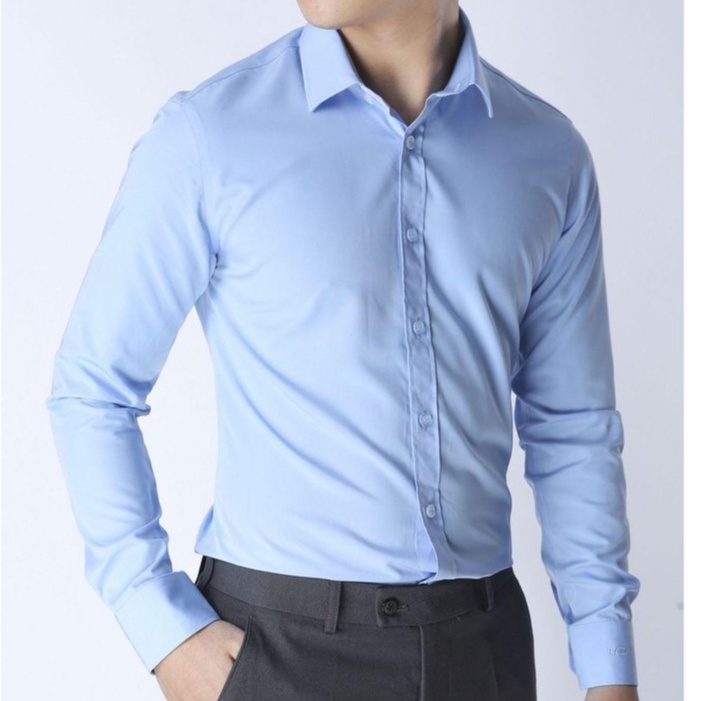Áo sơ mi hàn quốc nam công sở dài tay áo kiểu đẹp LSM003
