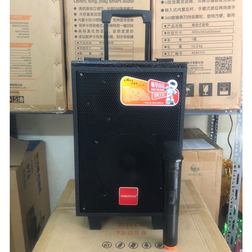 Loa kéo karaoke Q8S vỏ gỗ âm thanh đỉnh   BH 6 tháng